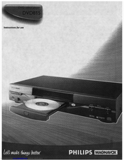 Philips DVD815AT Instructions For Use Manual