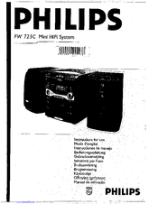 Philips FW725C/22 Instructions For Use Manual