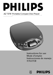 Philips AZ7376/01 Instructions For Use Manual