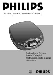 Philips AZ7372/01 Instructions For Use Manual