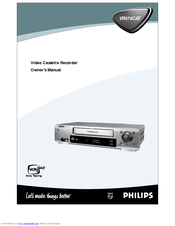 Philips 4HD-HIFI-CLOCK FUNCT VCR W-VCR-VR674CAT99 Owner's Manual