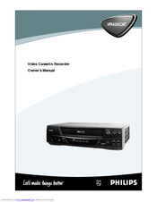 Philips 4-HEAD VIDEO CASSETTE RECORDER VR420CAT - Hook Up Guide Owner's Manual