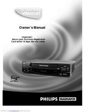 Philips Magnavox VRA431AT Owner's Manual