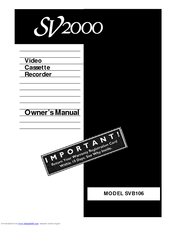 Philips SV2000 Owner's Manual