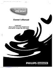 Philips VRZ263AT Owner's Manual
