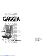 Gaggia VIVA GAGGIA Operating Instructions