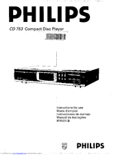 Philips CD753/05 Instructions For Use Manual