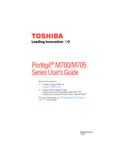 Toshiba M700-S7005V - Portege - Core 2 Duo 2.4 GHz User Manual