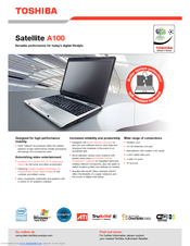 Toshiba Satellite Pro A100 Specification