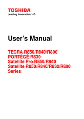 Toshiba Satellite R830 Series User Manual