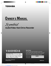 Toshiba Symbio 160HD4 Owner's Manual