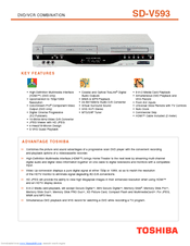 Toshiba SD-V593 Specification Sheet