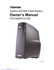 Toshiba PCX1000 Owner's Manual