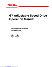 Toshiba G7 Operation Manual