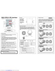 Toshiba RBC-FDP2-F-PE Installation And Operating Instructions