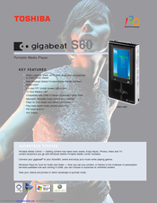 Toshiba Gigabeat S60 Specifications