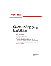 Toshiba Qosmio F25 Series User Manual