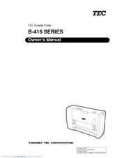 Toshiba B-415 Owner's Manual