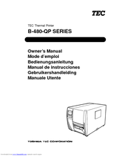 Toshiba TEC B-480-QP Series Owner's Manual