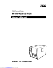 Toshiba TEC B-572-QQ Owner's Manual