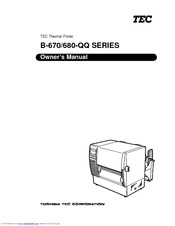 Toshiba TEC B-682-TS10-QQ Owner's Manual