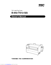 Toshiba TEC B-852-TS12-QQ Owner's Manual
