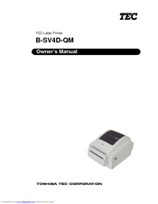 Toshiba TEC B-SV4D-QM Owner's Manual
