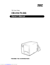 Toshiba TEC CB-416-T3-QQ Owner's Manual