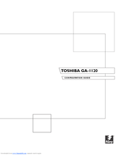 Toshiba GA-1120 Configuration Manual