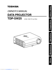Toshiba TDP-SW25U Owner's Manual