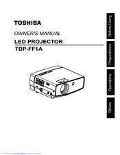 Toshiba TDP-FF1A Owner's Manual
