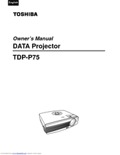 Toshiba TDP-P75 Owner's Manual