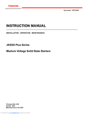 Toshiba JKSSS Plus Series Instruction Manual