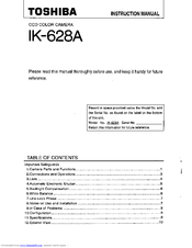 Toshiba IK-628A Instruction Manual