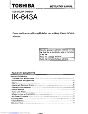 Toshiba IK-643A Instruction Manual