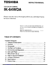 Toshiba IK-64WDA Instruction Manual