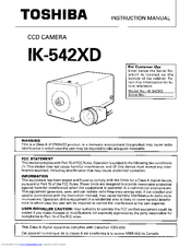 Toshiba IK-542XD Instruction Manual