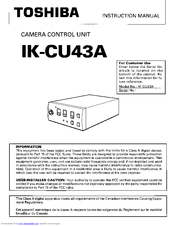 Toshiba IK-CU43A Instruction Manual