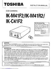 Toshiba IK-M41F2 Instruction Manual