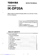Toshiba IK-DP20A Instruction Manual