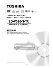 Toshiba SD-V390-S-TU Owner's Manual