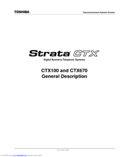 Toshiba Strata CTX100 General Description Manual