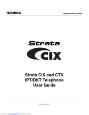 Toshiba Strata IPT User Manual