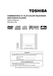 Toshiba MD14FN1R Owner's Manual