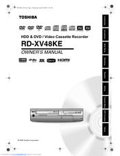Toshiba RD-XV48KE Owner's Manual