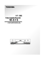 Toshiba W-515 Owner's Manual
