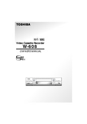 Toshiba W-608 Owner's Manual