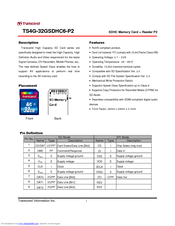 Transcend TS4G-32GSDHC6-P2 Datasheet
