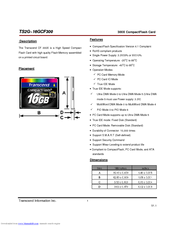 Transcend CompactFlash 300X Datasheet