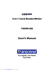 Transcend 3-in-1 Card Reader/Writer TS0MFLRD User Manual